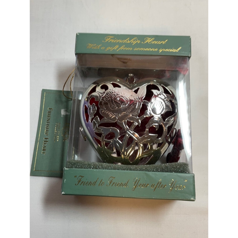 Lenox silver‎ plated friendship heart trinket box